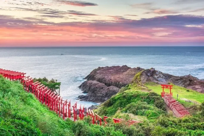 Motonosumi-inari Shrine ศาลเจ้าโทริอิริมทะเล ญี่ปุ่น