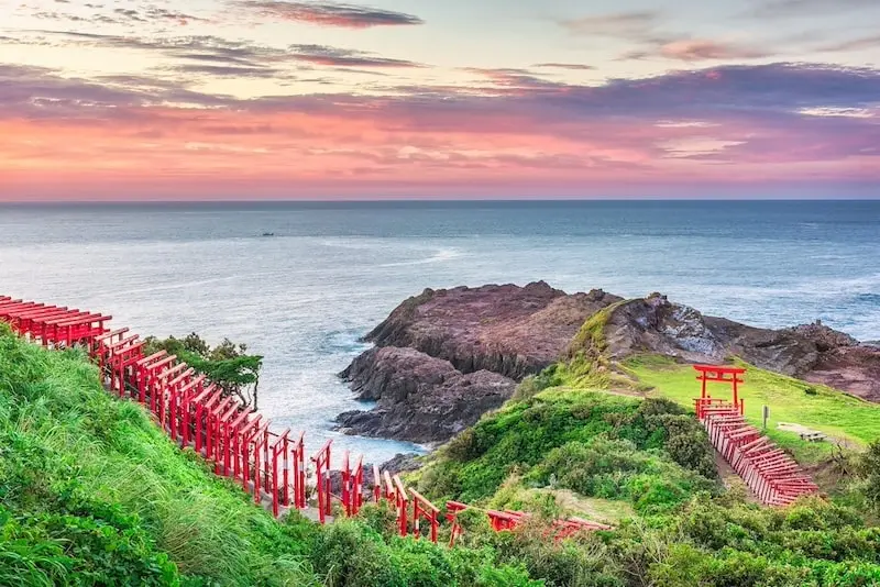 Motonosumi-inari Shrine ศาลเจ้าโทริอิริมทะเล ญี่ปุ่น